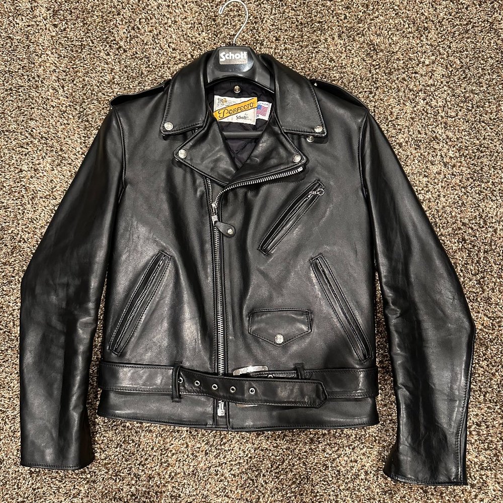 Schott NYC 118 Classic Perfecto Leather Motorcycle Jacket
